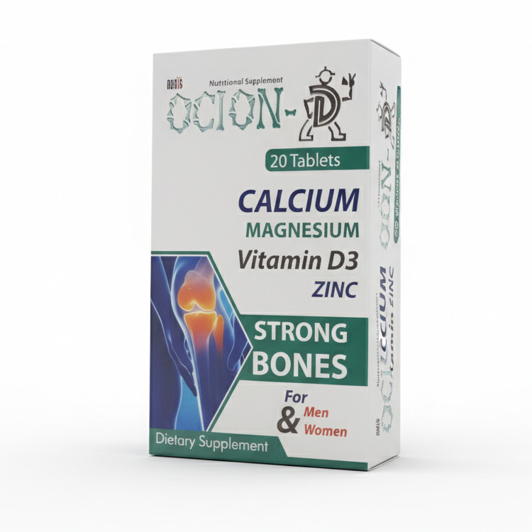 Ocion D – Chewable Tablets – Calcium, Vitamin D3, Magnesium & Zinc for Strong Bones