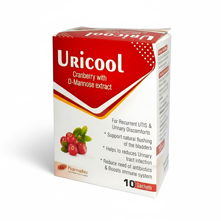 URICOOL Sachets – Cranberry & D-Mannose Supplement for Urinary Tract Health & UTI Relief