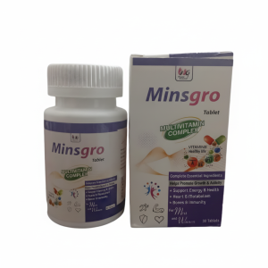 Minsgro Tablet – Complete Multivitamin & Multimineral Complex | Boosts Energy, Immunity & Growth