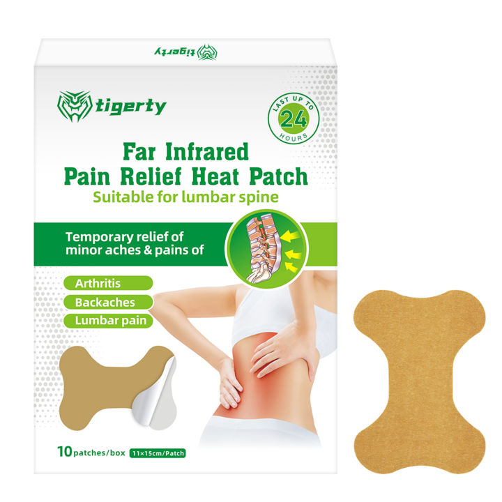 Tigerty Far Infrared Pain Relief Patches – 10 Pack for Arthritis, Back & Lumbar Pain